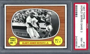 1967 Topps #153 PSA 8 World Series Game 3 Orioles Dodgers 153 - Picture 1 of 2
