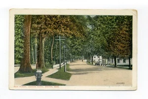 Postal Groton MA, vista de la calle principal, boca de incendios, coche viejo, tienda, letrero - Imagen 1 de 2