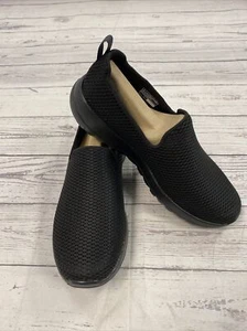 SKECHERS GO WALK JOY 15600 SLIP ON TRAINERS BLACK SIZE 8 New - Picture 1 of 11