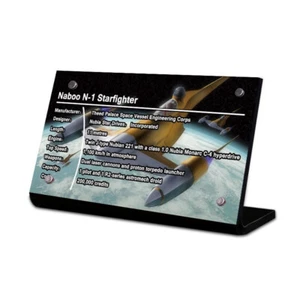 Display Plaque stand for LEGO 75092 10026 7877 7141 7660 Naboo N-1 Fighter,SW023 - Picture 1 of 2