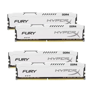 HyperX FURY 64GB Kit (4x16GB) DDR4 2666MHz PC4-21300U Desktop Memory RAM White - Picture 1 of 11