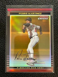 2002 Pedro Martinez Bowman Chrome SP Gold Refractor # 47/50 *Super Rare - Picture 1 of 3