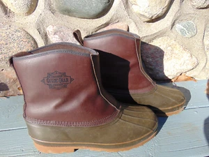 Guide Gear Feldgeprüfte Leder & Gummi isolierte Entenstiefel Herren Größe 8 zum Überziehen - Bild 1 von 8
