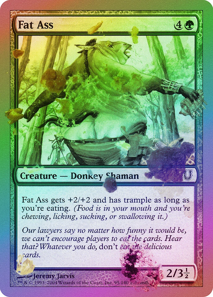 Fat Ass FOIL Unhinged PLD Green Common MAGIC THE GATHERING MTG CARD ABUGames - Image 1 of 1