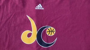 NBA Washington Wizards Shirt dc Logo In Burgundy Gold Redskins Colors XL Adidas - Picture 1 of 5