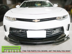 R1 Style Carbon Fiber Front Lip For 16-18 Chevrolet Camaro V6 LS LT RS Only - Foto 1 di 1