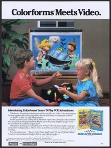 COLORFORMS - Original 1986 Trade AD / ADVERTISEMENT _ Learn 'N Play vid. promo - Picture 1 of 1