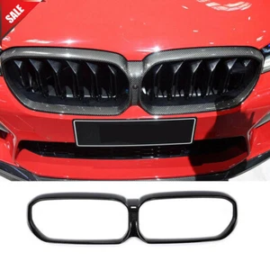 Real Carbon Front Bumper Grill Grille For BMW 5 Series F90 M5 LCI Sedan 2021-24 - Picture 1 of 12