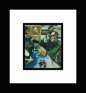 MARC CHAGALL • Stampa artistica personalizzata con cornice 'Il soldato beve' - Foto 1 di 1