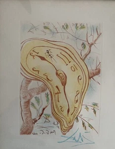 Salvador Dali, Melting Clock, Etching, facsimile signed in the plate - Picture 1 of 13