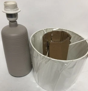 Simple Designs Textured Linear Ceramic Table Lamp - Taupe - Picture 1 of 2