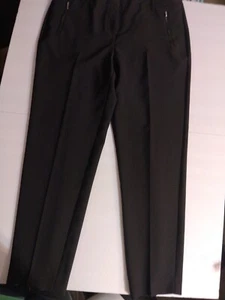 Adrian Vittadini Black Dress Pants New Zippered Front Pockets Faux Back Pockets - Picture 1 of 5