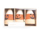 3 Halloween Candy Corn Lane Felt Stitched Table Top Decor Jack-o-Lantern Face 4”
