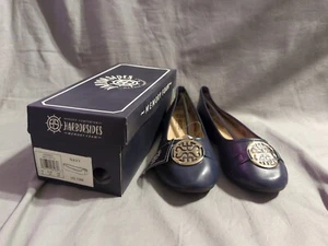 Harborsides Memory Foam Comfort Flats "Anabel", Navy, Women's Size 10M - NEW - Picture 1 of 16