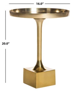 Safavieh CORVUS ROUND SIDE TABLE, Reduced Price 2172750200 FOX5519A - Picture 1 of 5
