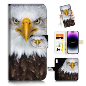 ( For iPhone XR ) Wallet Flip Case Cover PH26126 Eagle - Picture 1 of 7