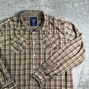 Akademiks Plaid Shirt Long Sleeve Button Up Casual Workwear 4XL - Picture 1 of 9