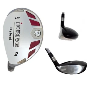 LEFT HANDED 16° DRIVING IRONWOOD HYBRID LH DRIVER ANTI-SLICE CLUB STIFF STEEL - Picture 1 of 1