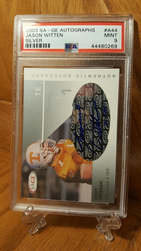 2003 Sage Jason Witten Auto RC #A44 PSA 9 Mint 24/400 - Image 1 of 4