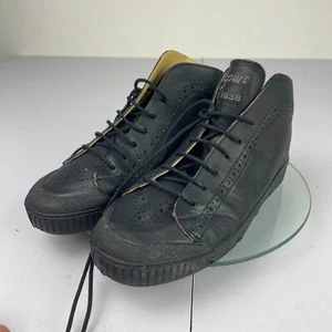 Spring Court Trainers 3 36 Black Shoes Womens Mid-Top Leather Casual B2 Punch - Picture 1 of 16