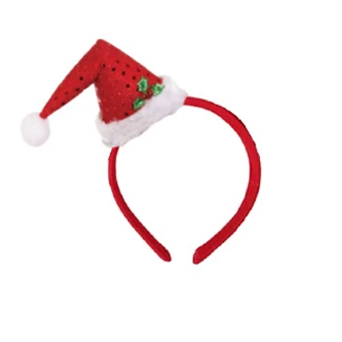 New Ladies Red Mini Christmas Santa Hat Hairband Headband Outfit Accessory Kit - Image 1 of 1