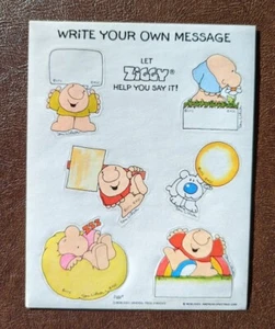Vintage Ziggy Sticker Sheet American Greetings Ziggy 1984 6ct Tom Wilson - Picture 1 of 2