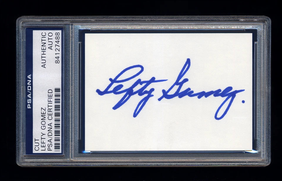 LEFTY GOMEZ SIGNED MINT CUT PSA/DNA AUTOGRAPHED NEW YORK YANKEES ALL STAR WSC - Image 1 of 1