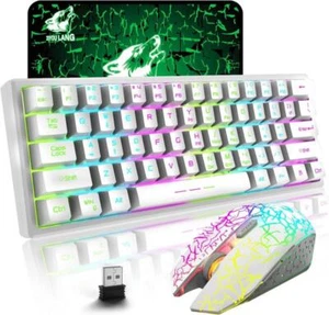 ZIYOU LANG T61 2.4Ghz Kabellos Gaming Tastatur Maus Combo Rainbow LED PC/MAC/PS4 - Bild 1 von 18
