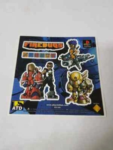FIREBUGS PS1 PSX Adesivo Promo 11.5x11.5Cm ANNO 2002 - Foto 1 di 5