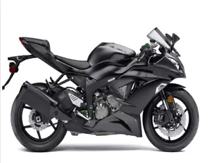 Matte Black Injection Fairing Kit For Kawasaki Ninja ZX6R ZX636 2009-2012 ZX600R - Picture 1 of 3
