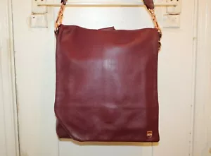 Est. Loyalty NYC Burgundy Shoulder Leather Dog Walking Crossbody Bag Purse EUC - Picture 1 of 11
