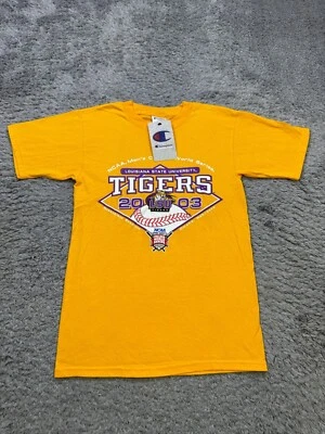 Vtg LSU Tigers Shirt Men Small 2003 NCAA College World Series Champion NWD - Image 1 of 4