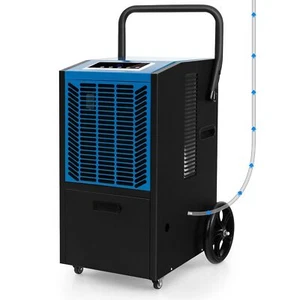 COSTWAY 66L Commercial Dehumidifier Industrial Crawl Space Dehumidifier w/Pump - Picture 1 of 10