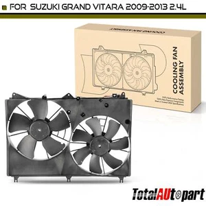 Dual Radiator Cooling Fan Assembly w/ Shroud for Suzuki Grand Vitara 2009-2013 - Picture 1 of 8