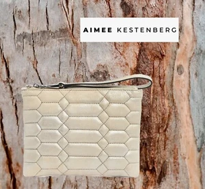 Aimee Kestenberg Clutch aus echtem Leder - Neu mit Etikett des Herstellers 98 $ - Steinsilber (Perle) - Bild 1 von 7