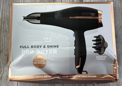 Usado ~INFINITIPRO Secador Profesional Cuerpo Completo y Brillo con Difusor Tecnología Cerámica -Negro Foto 1 de 4