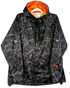 Felpa con cappuccio Teen Nick+ uomo grande full zip AOP stampa all over personaggi Nickelodeon - Foto 1 di 12