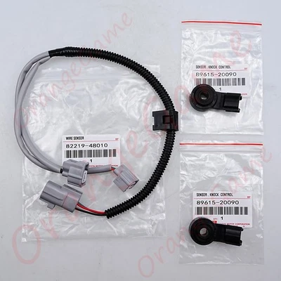 OEM 2pcs Engine Knock Sensor & Harness For 89615-20090 Toyota Cruise 89615-06010 - Image 1 of 4