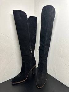 Vince Camuto Palley schwarze kniehohe Wildlederstiefel Reißverschluss Damengröße US 7 EU 37,5 - Bild 1 von 14