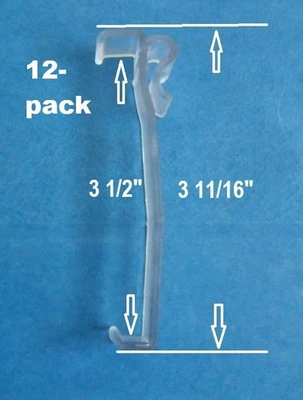 Paquete de 12 clips de cenefa para persianas de ventana de 3 1/2 pulgadas para imitación de madera o madera de 3,5 ". Foto 1 de 2