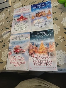 Asheville Carolina Christmas Books Series Set 1-4 Hope Holloway & Cecelia Scott - Picture 1 of 3