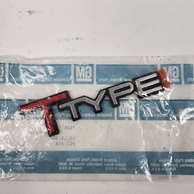 Placa de identificación con emblema tipo T 85 1985 Buick Electra GM 20448438 NOS rara Foto 1 de 4