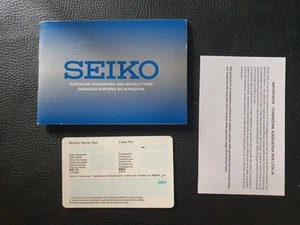 SEIKO Paper Warranty Guarantee Booklet Original 2014 Warranty Unfilled Blank - Picture 1 of 15