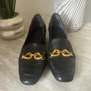 Tory Burch Jessa Pumps Halbschuh Damen schwarz Leder Größe 9,5 - Bild 1 von 13