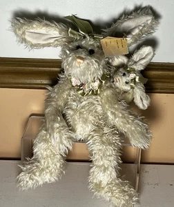 Bearington Collezione "Joy" Crema Coniglio Capelli Lunghi con Baby Angel Bunny Pensionato - Foto 1 di 13