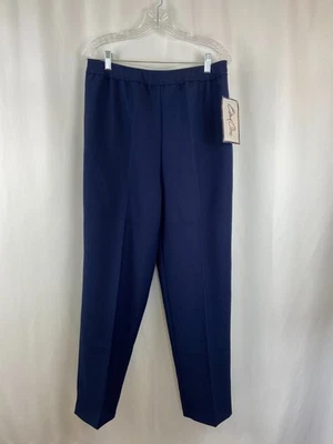 NWT Bend Over Women's Size 16P Navy Blue Stretch Pull On Dress Pants Workwear - Image 1 of 4