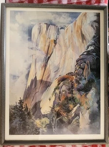 Impresión acuarela Jane Gyer limitada firmada y numerada EL CAPITAN, YOSEMITE. - Imagen 1 de 11