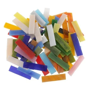 70 Pieces Rectangle Shape Mixed Mosaic Tiles Tessera for Mosaic Making Crafts - Picture 1 of 7