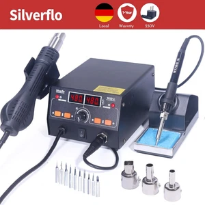 902D-II 750W 2in1 Digitale Entlötkolben Heißluft Lötstation Entlötstation - Bild 1 von 6