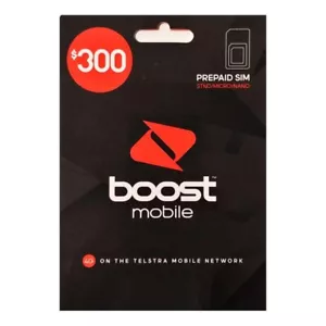 Boost Mobile $300 Prepaid SIM Starter Kit 290GB Data 12 Month Plan - Picture 1 of 3
